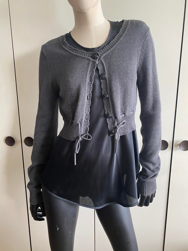 Leuke schattige trui vest of bolero in maat 38 van Vero Moda, Ophalen of Verzenden, Zo goed als nieuw, Maat 38/40 (M), Grijs