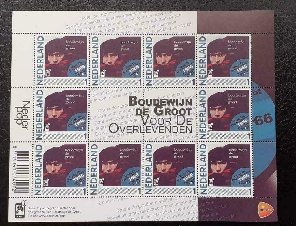 NVPH 2791-Ab-6 Nederpop No.6 Boudewijn de Groot 2011, Postzegels en Munten, Verzenden, Na 1940, Postfris