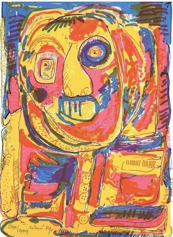 Marijn Moree Zonder titel  gesigneerde zeefdruk, Antiek en Kunst, Verzenden, Lithografie