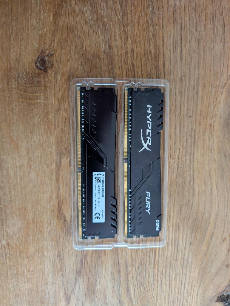 Kingston HyperX Fury 16GB (2x8GB) DDR4 3733MHz RAM, 3733 MHz, DDR4, Ophalen of Verzenden, Zo goed als nieuw