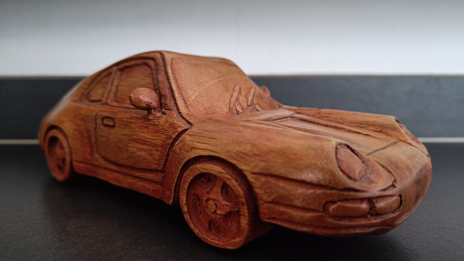 Houten Porsche 911 model, Ophalen of Verzenden, Zo goed als nieuw, Auto's