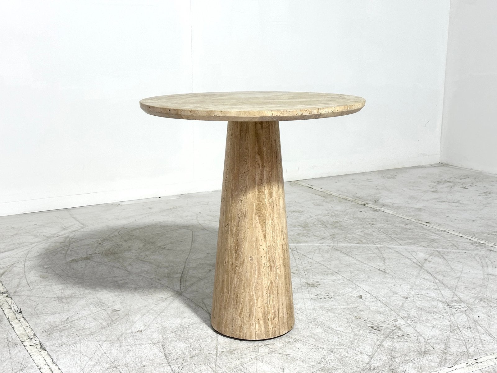 (3) Travertijnen Bistrotafel Eleonora Aime 70cm - eettafel, 50 tot 100 cm, -, -, Rond