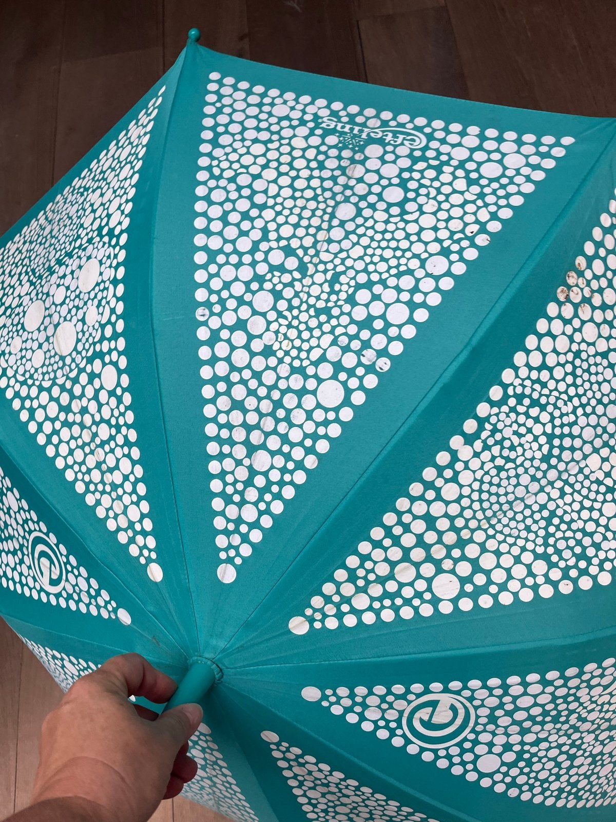 Efteling magische paraplu - Sprookjesachtige regenbeschermin, Ophalen of Verzenden, Gebruikt, Blauw