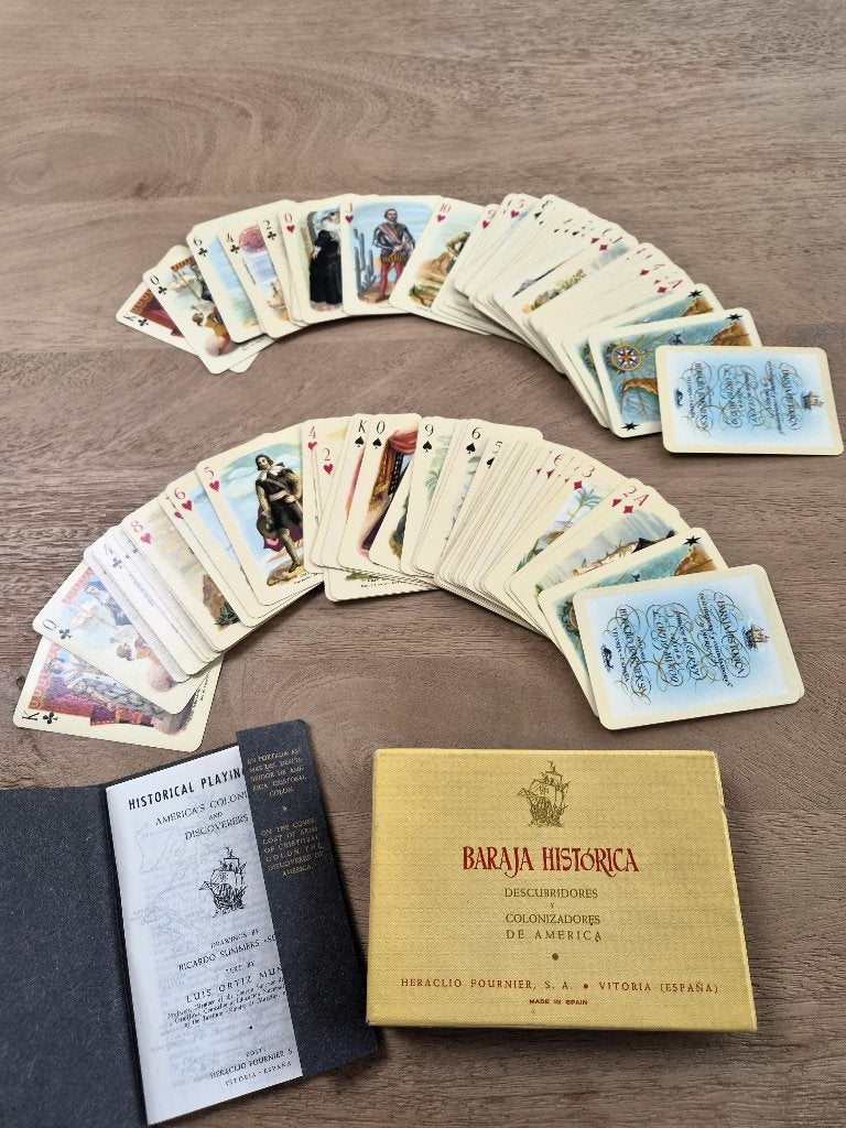 Vintage doosje historische speelkaarten "Baraja Histórica”, Ophalen of Verzenden, Gebruikt, Speelkaart(en)