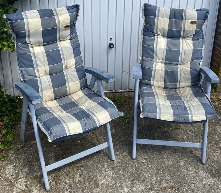 Hartman prestige  2 tuinstoelen met kussens, Ophalen of Verzenden, Zo goed als nieuw, Kunststof