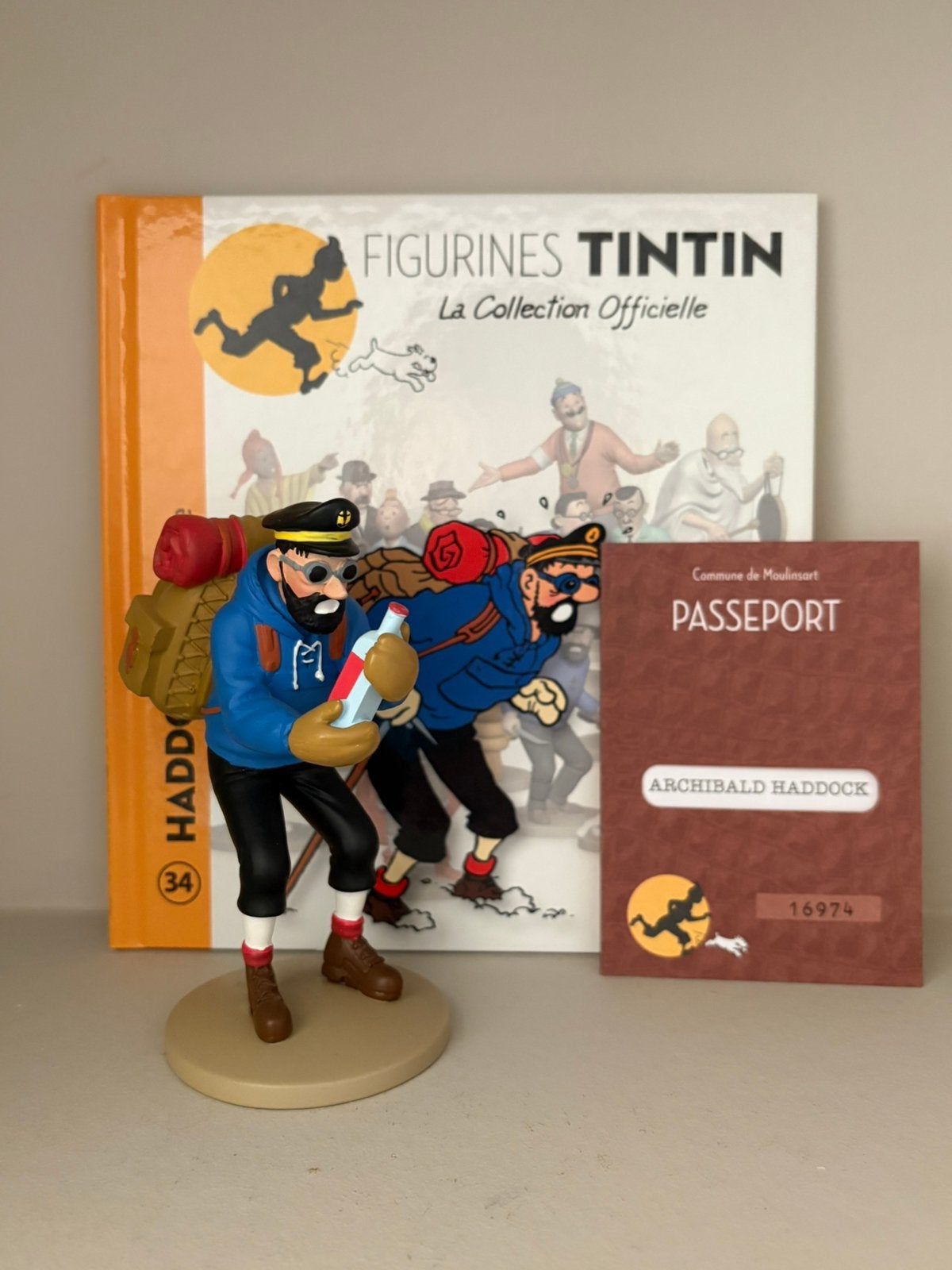 Kuifje/Tintin beeld Haddock Fles Moulinsart, Verzamelen, Ophalen of Verzenden, Kuifje, Zo goed als nieuw, Beeldje of Figuurtje