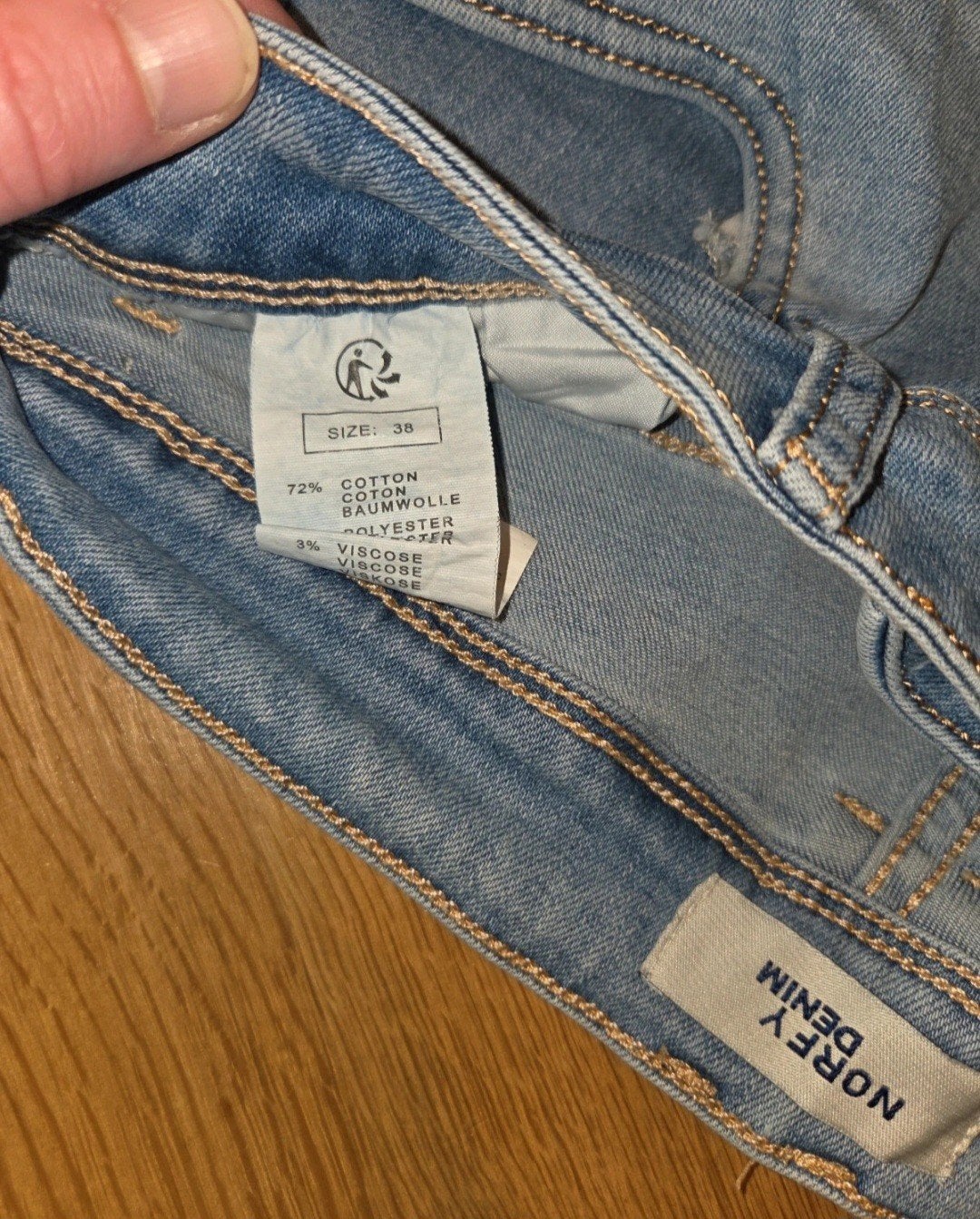 Norfy Denim Driekwart Jeans Maat 38 (M), Maat 38/40 (M), Blauw, Ophalen of Verzenden, Zo goed als nieuw