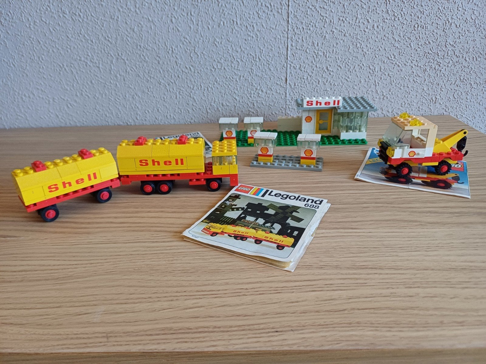 Lego shell tankstation met auto's, Ophalen of Verzenden, Gebruikt