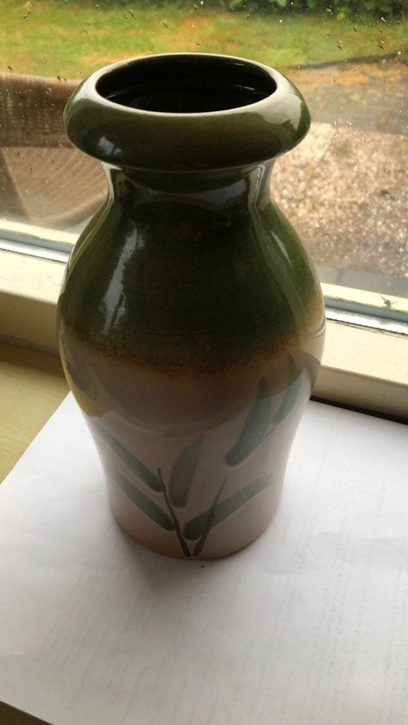 vintage puntgave Keramische vaas West-Duitsland, Antiek en Kunst, Ophalen of Verzenden