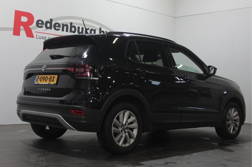 Volkswagen T-Cross 1.0 TSI Style DSG - Carplay / PDC / Lane, Auto's, Volkswagen, T-Cross, Gebruikt, Euro 6, Zwart