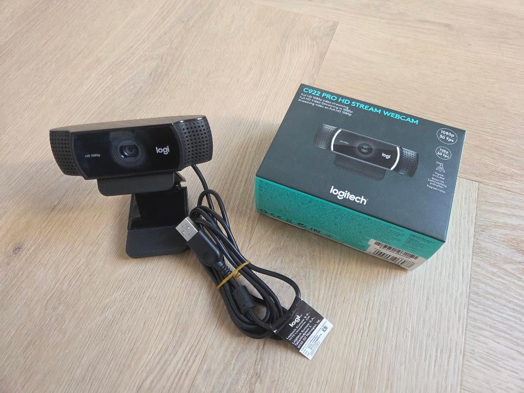 Logitech C922 Pro HD Stream Webcam, Computers en Software, Webcams, Zo goed als nieuw, Bedraad, ChromeOS, MacOS, Windows, Android