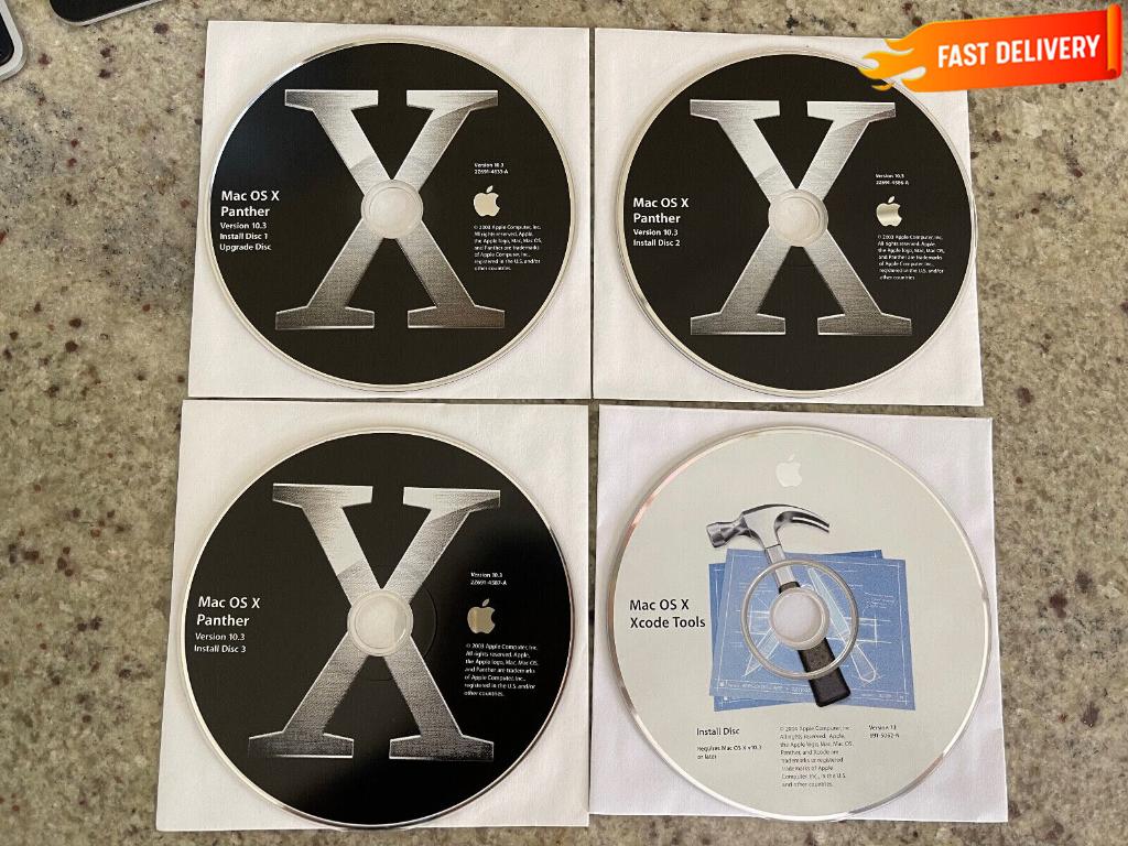 Mac OS X Panther 10.3.9 Installatie CD's G3 G4 G5 PowerMac, Ophalen of Verzenden, Nieuw, MacOS