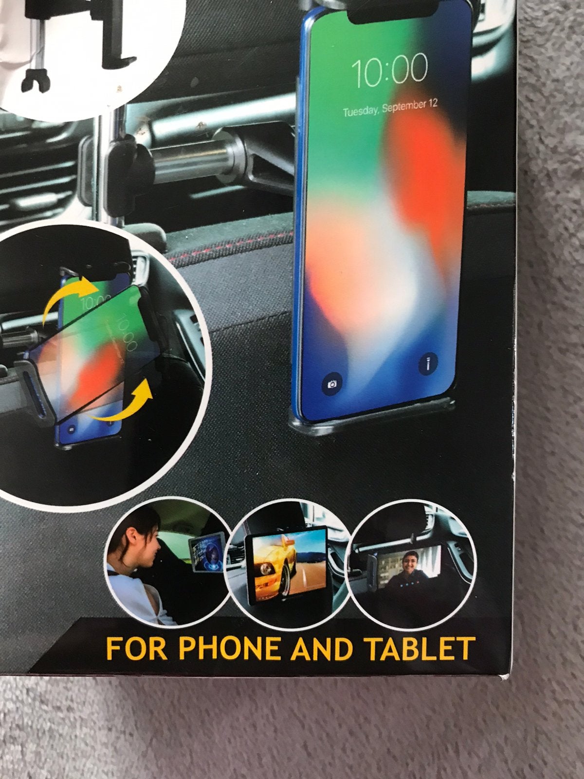 Telefoon mobiel houder tablet achterbank stoel auto dunlop, Auto diversen, Auto-accessoires, Ophalen of Verzenden, Nieuw