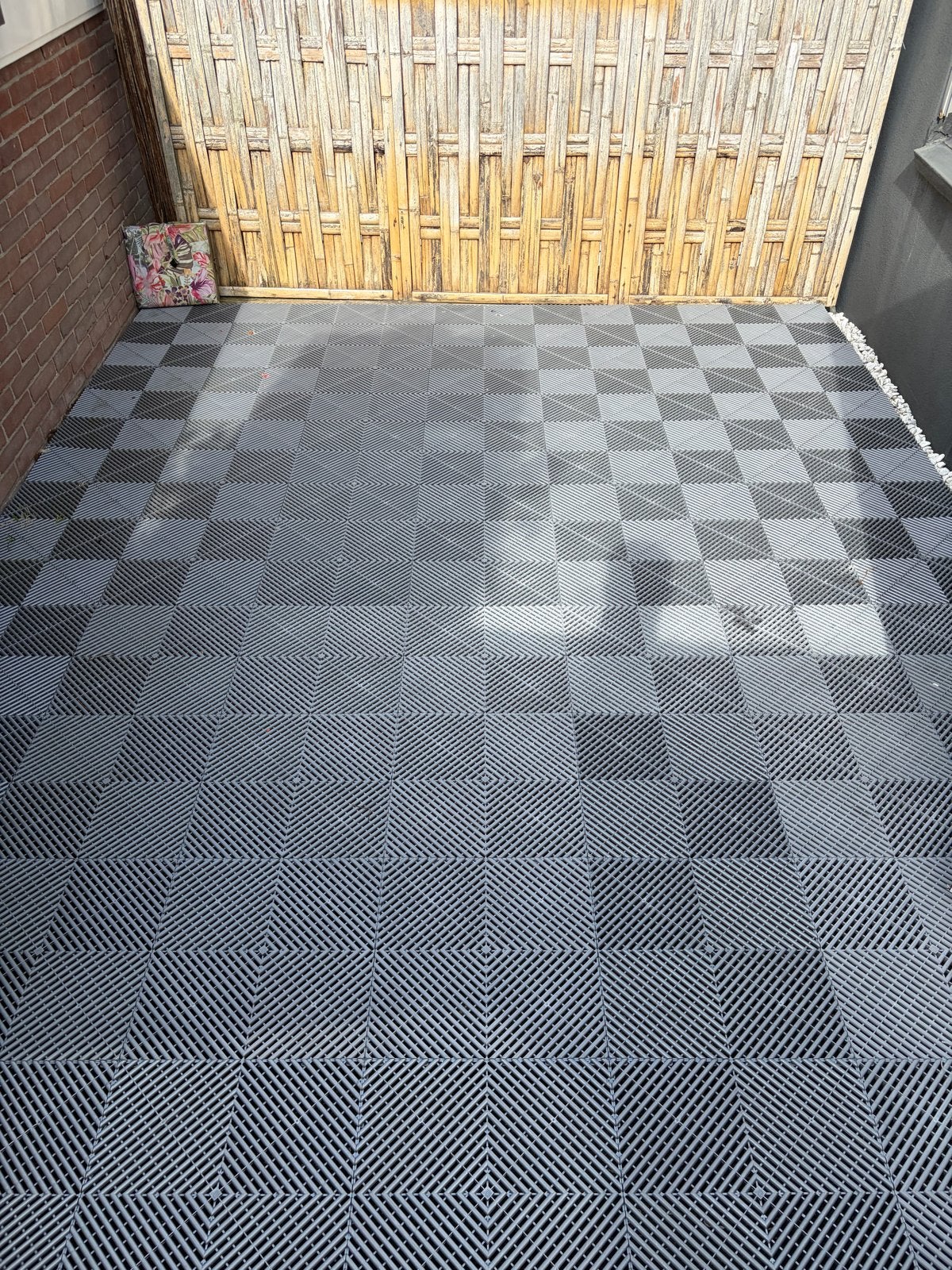 Kunststof vlondertegels / balkontegels – ca. 14 m², Tuin en Terras, Ophalen, Kunststof, Gebruikt, 10 m² of meer