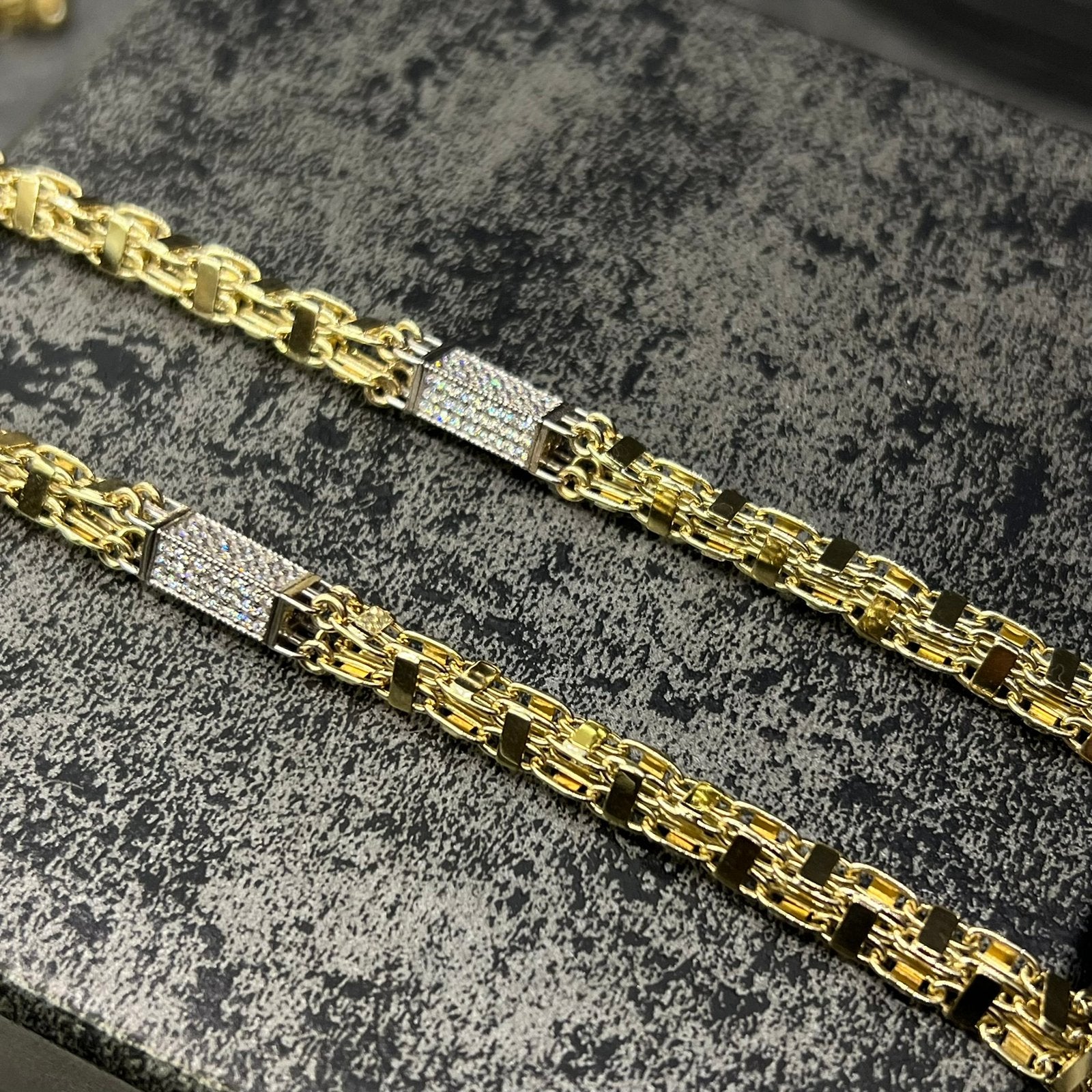 14 karaat gouden ketting magnum schakel italy, Sieraden, Tassen en Uiterlijk, Kettingen, Ophalen of Verzenden, Nieuw, Goud