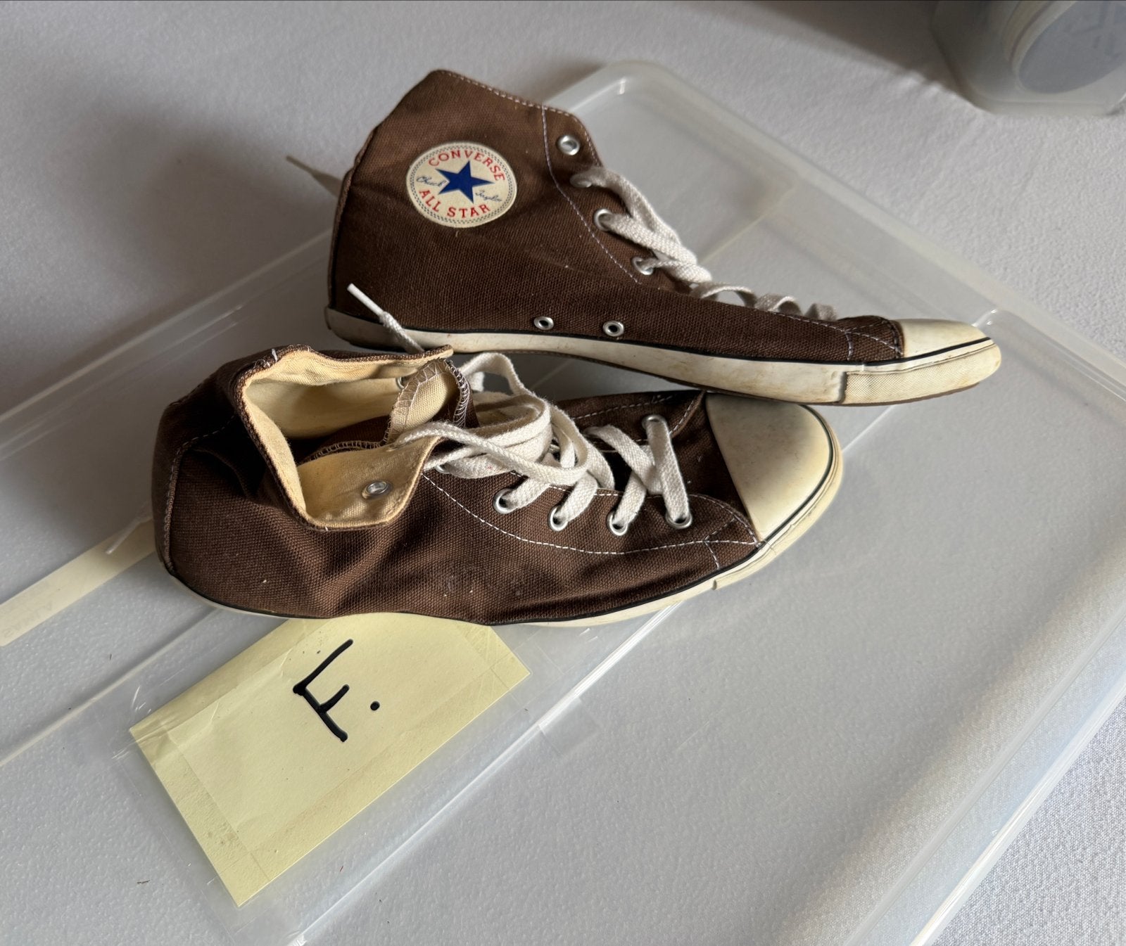 Converse All Star High Top Sneakers Bruin Maat 40.5, Verzenden, Gedragen, Bruin, Sneakers of Gympen