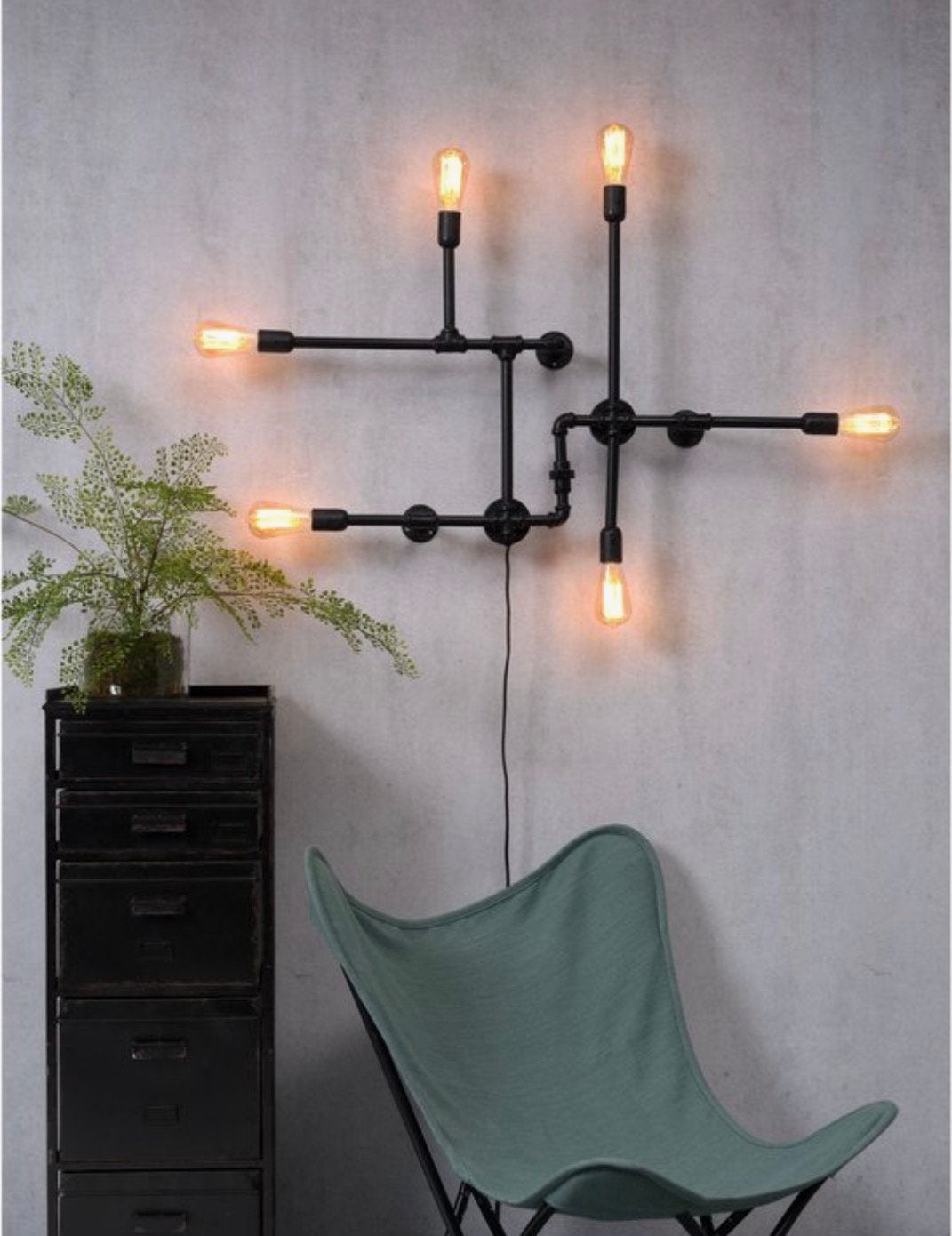 Industriële wandlamp "Nashville" van It's About Romi, Ophalen, Nieuw, Metaal, Industrieel