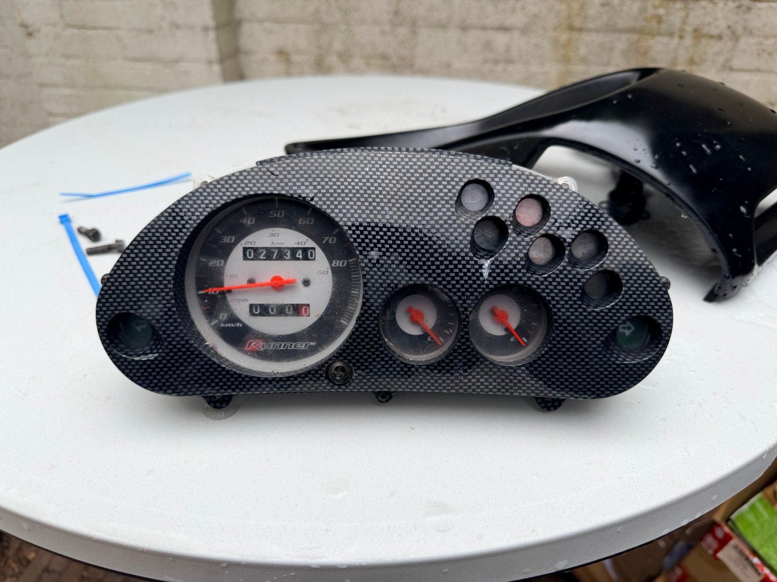 Runner 80Km/h teller. Carbon look, Ophalen of Verzenden, Zo goed als nieuw, Overige typen, Piaggio