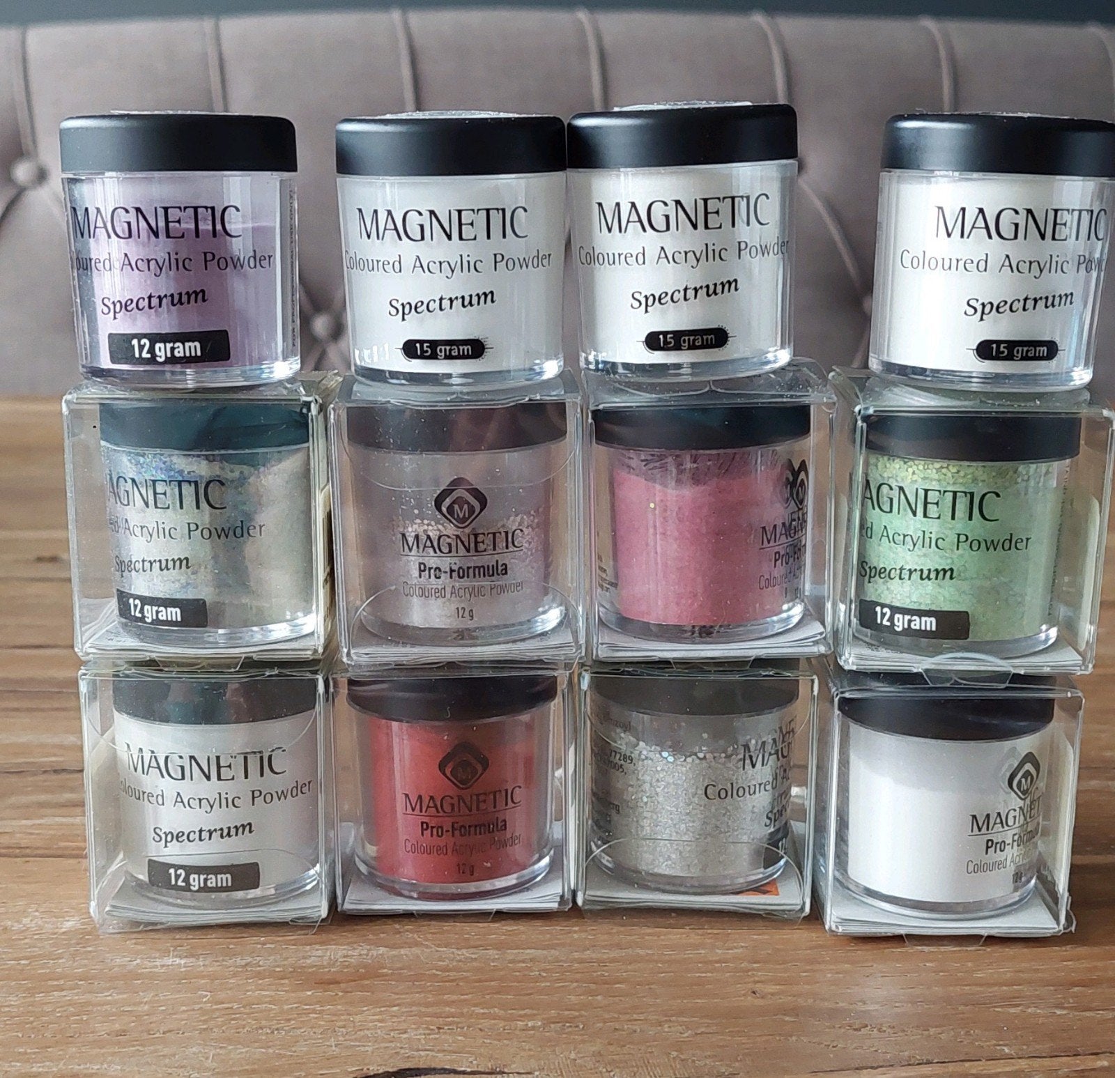 Magnetic glitter acryl 12 stuks, Ophalen of Verzenden, Nieuw, Paars, Handen en Nagels