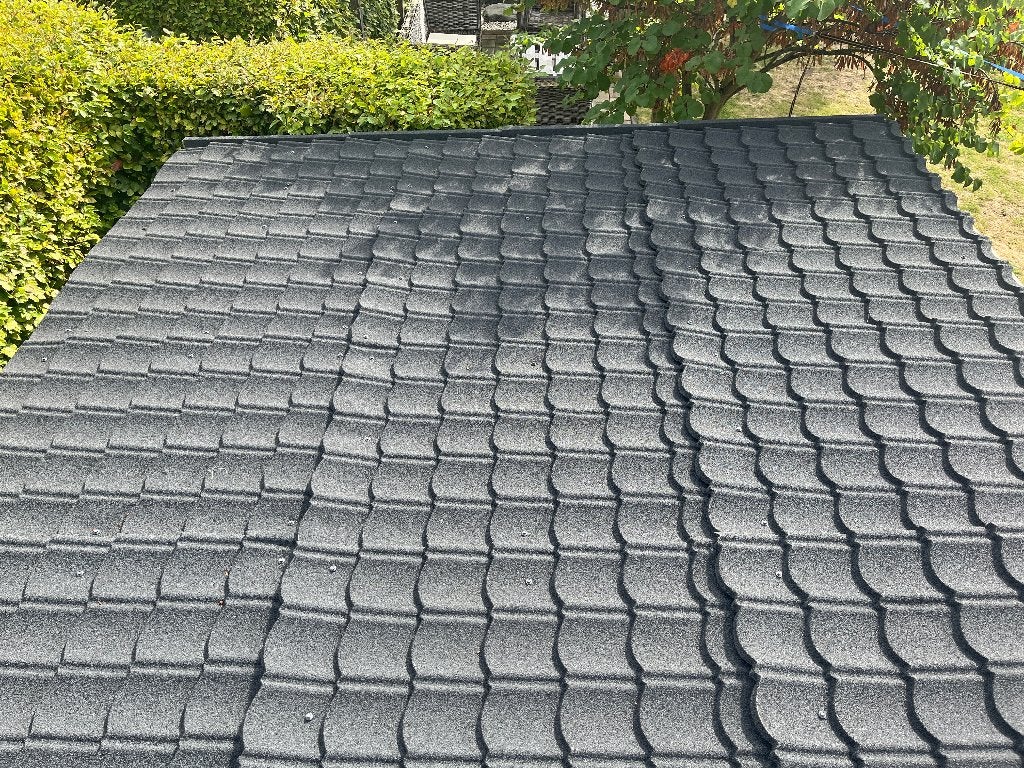 15 Aqua-pan Classic dakpanplaten zo goed als nieuw, Doe-het-zelf en Verbouw, Dakpannen en Dakbedekking, 10 tot 15 m², Zwart, Zo goed als nieuw