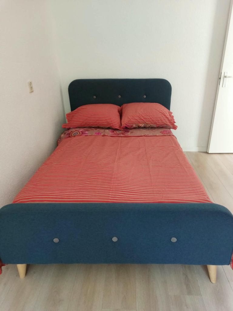Twijfelaar Bed blauw 120 X 200, Ophalen, Blauw, Scandinavisch, Zo goed als nieuw