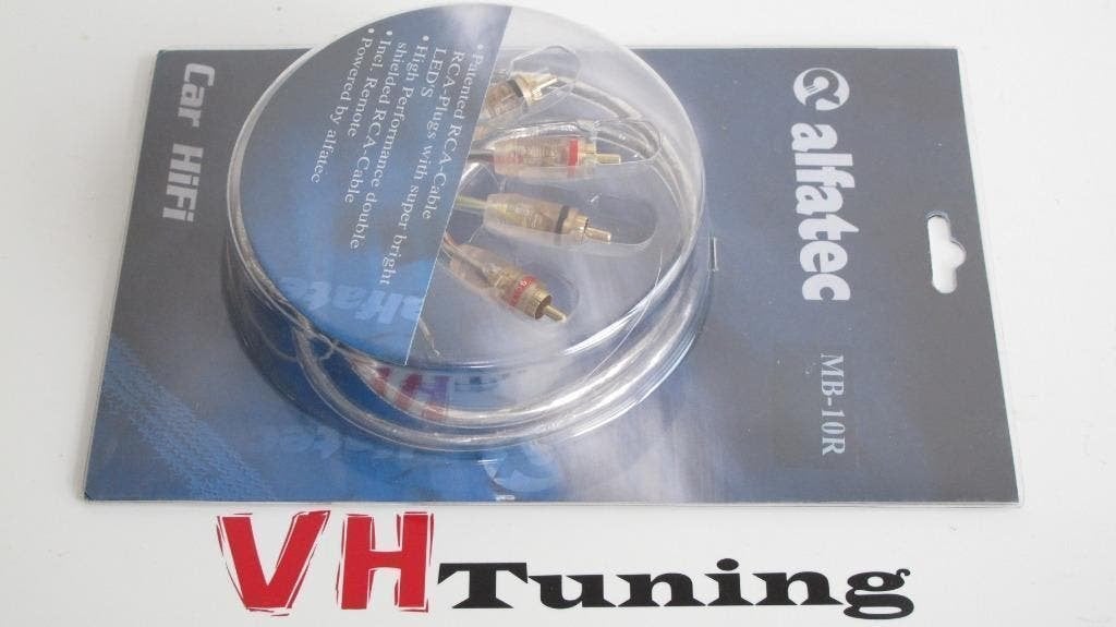 Alfatec MB-10R LED verlicht RCA signaal tulpkabel met remote, Ophalen of Verzenden, Nieuw