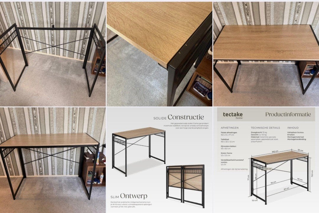 JYSK Bureau/Tafel - Zo goed als nieuw, Huis en Inrichting, Bureaus, Ophalen, Spaanplaat of MDF, Bruin, Zo goed als nieuw