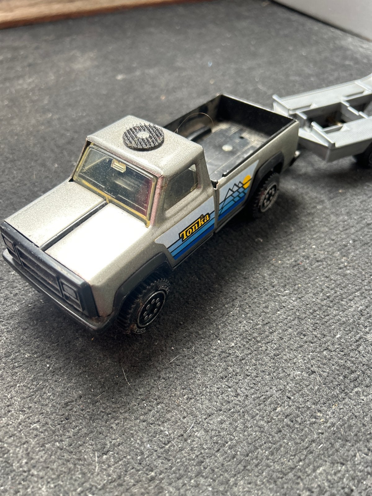 Tonka speelgoedtruck met aanhanger, Ophalen of Verzenden, Gebruikt