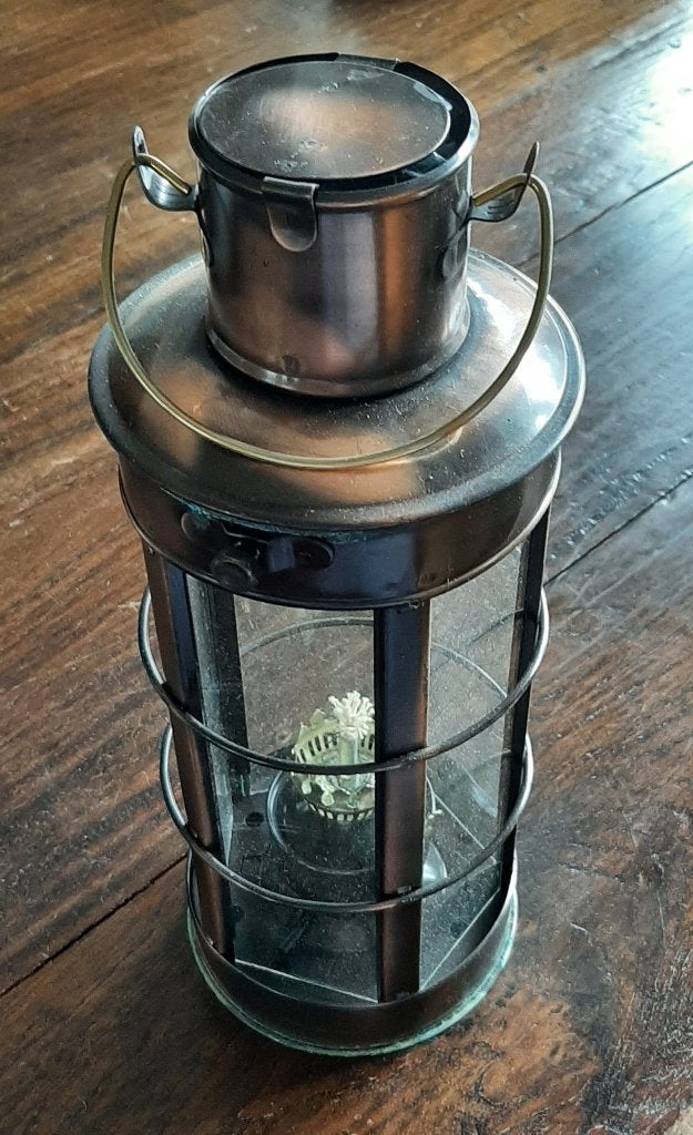 🪔Nieuw: Nautische ankerlamp - Met ophanghengel🏷️€20,-, Aziatisch, Glas, Nieuw, Overige fittingen