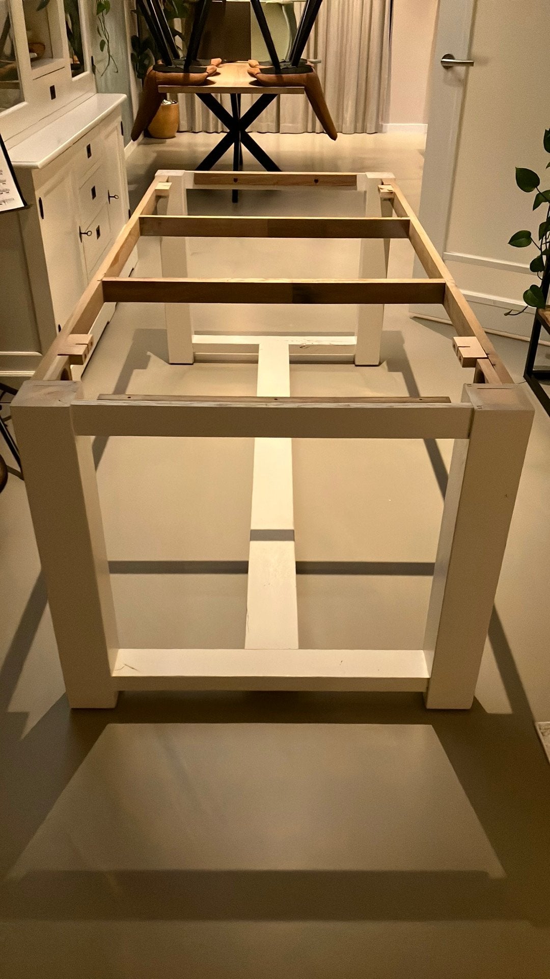 Massief eiken onderstel tafel. Zware kwaliteit, Ophalen, 200 cm of meer, 50 tot 100 cm, Zo goed als nieuw