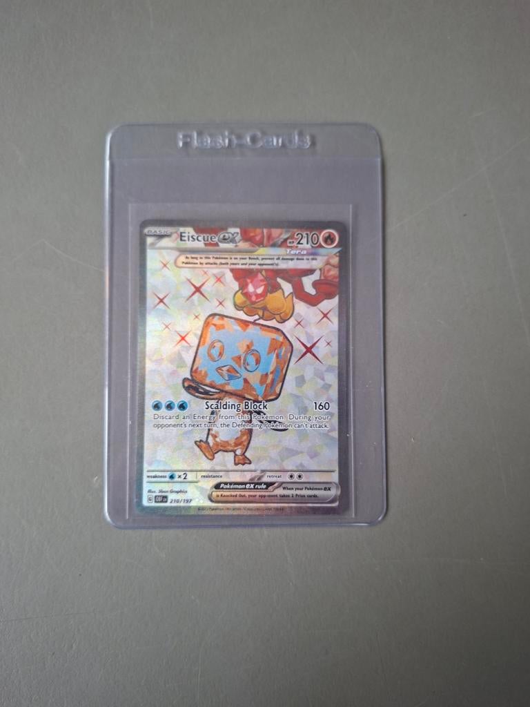 Pokemon kaart Eiscue ex 210 shiny., Ophalen of Verzenden, Nieuw, Losse kaart, Foil