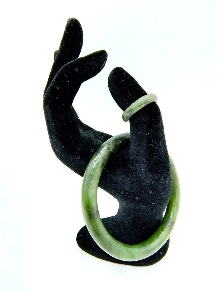 Nefriet Jade armband + ring, Canada (?) sieradenset, Sieraden, Tassen en Uiterlijk, Antieke sieraden, Verzenden, Overige materialen