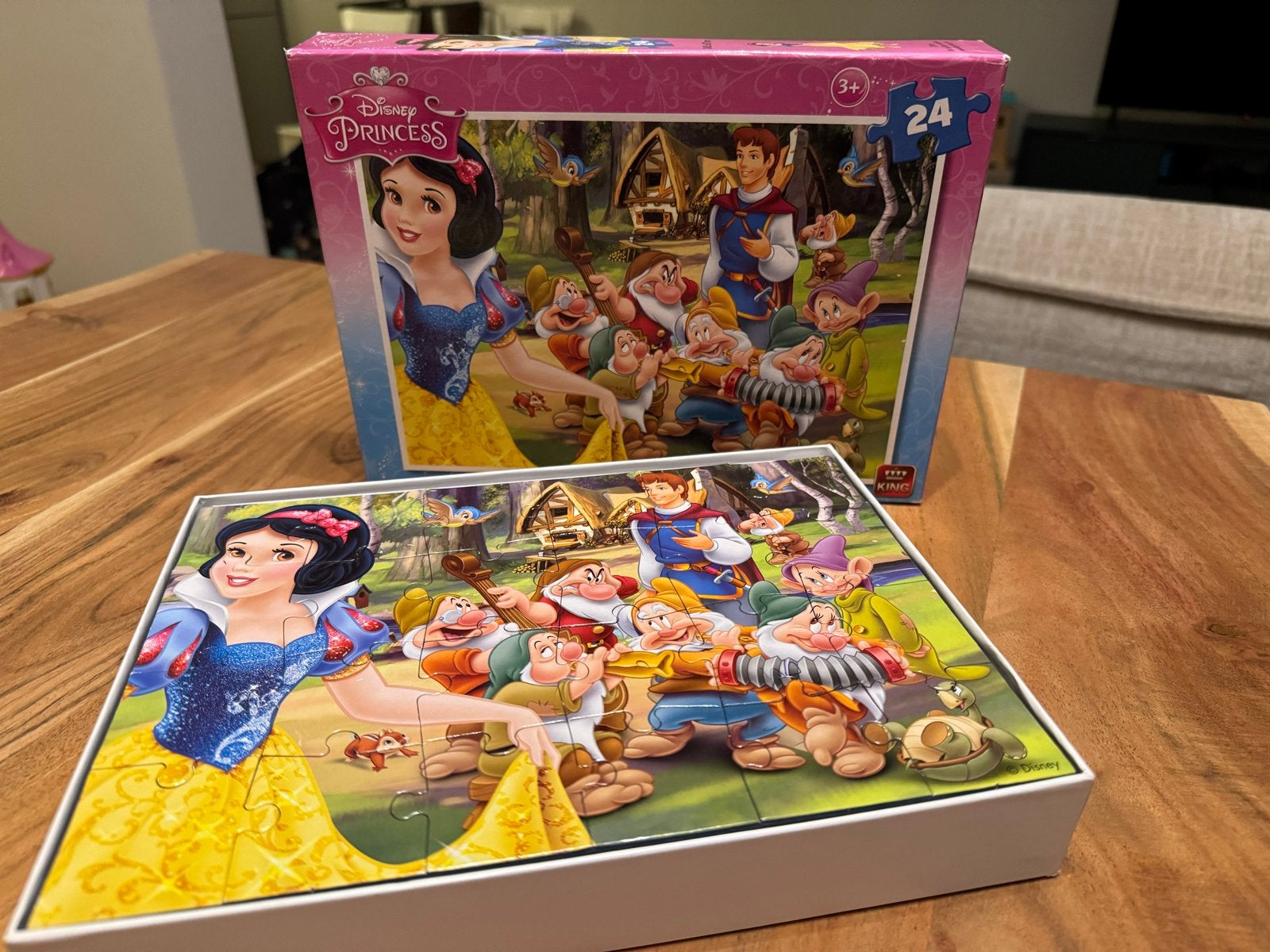 Disney Sneeuwwitje Puzzel 24 Stukjes - 3+ Jaar, Ophalen, 10 tot 50 stukjes, Nieuw, 2 tot 4 jaar