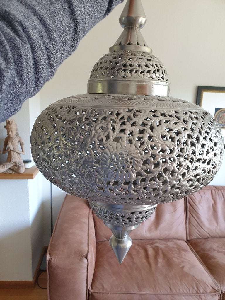 Oosterse hanglamp, Huis en Inrichting, Lampen | Hanglampen, Ophalen, E27 (groot), Zo goed als nieuw, Oosters