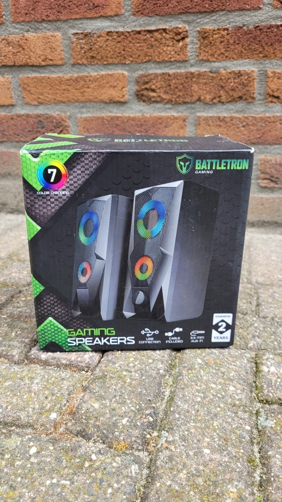 Battletron Gaming Speakers - RGB Verlichting, Computers en Software, Pc speakers, Ophalen of Verzenden, Zo goed als nieuw, Audiokanaal 2