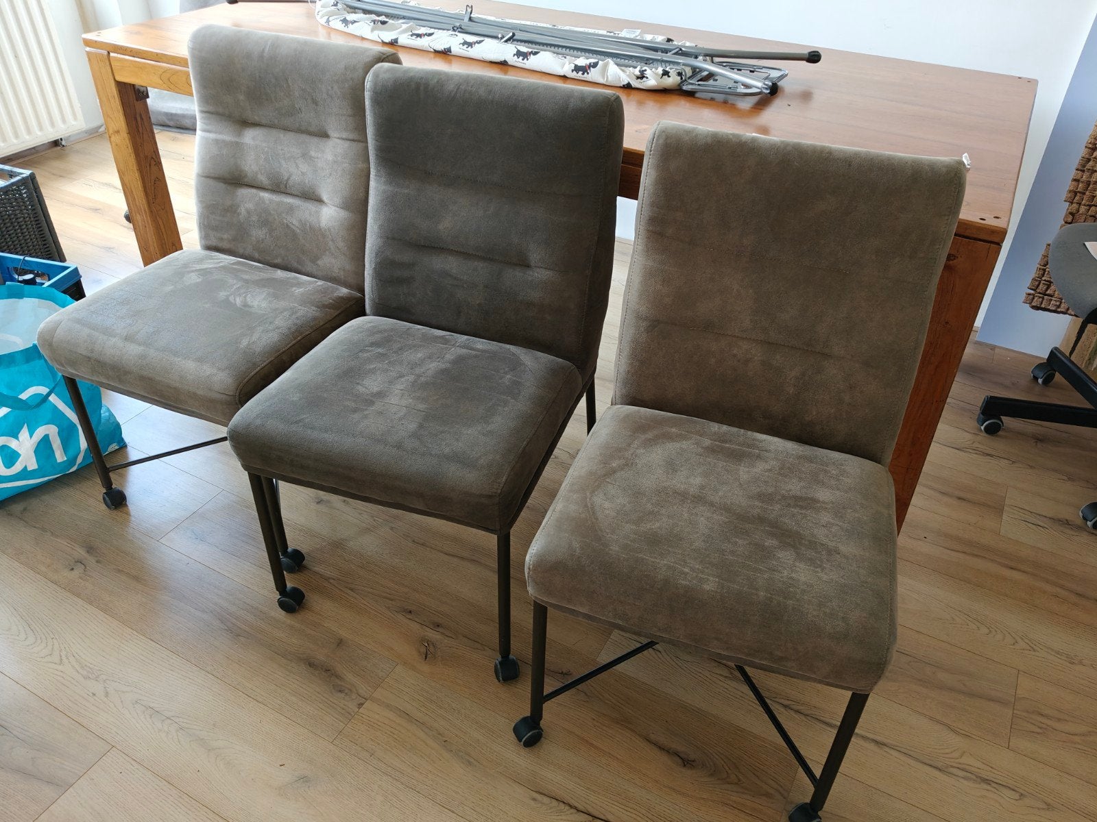 4x eetkamerstoelen leer, Ophalen of Verzenden, Leer, Vier