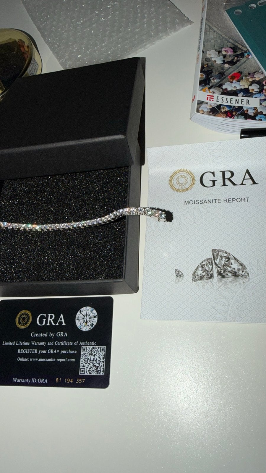4MM Moissanite Tennisarmband – 925 Zilver – Alle Maten, Nieuw, Ophalen of Verzenden, Met edelsteen, Zilver