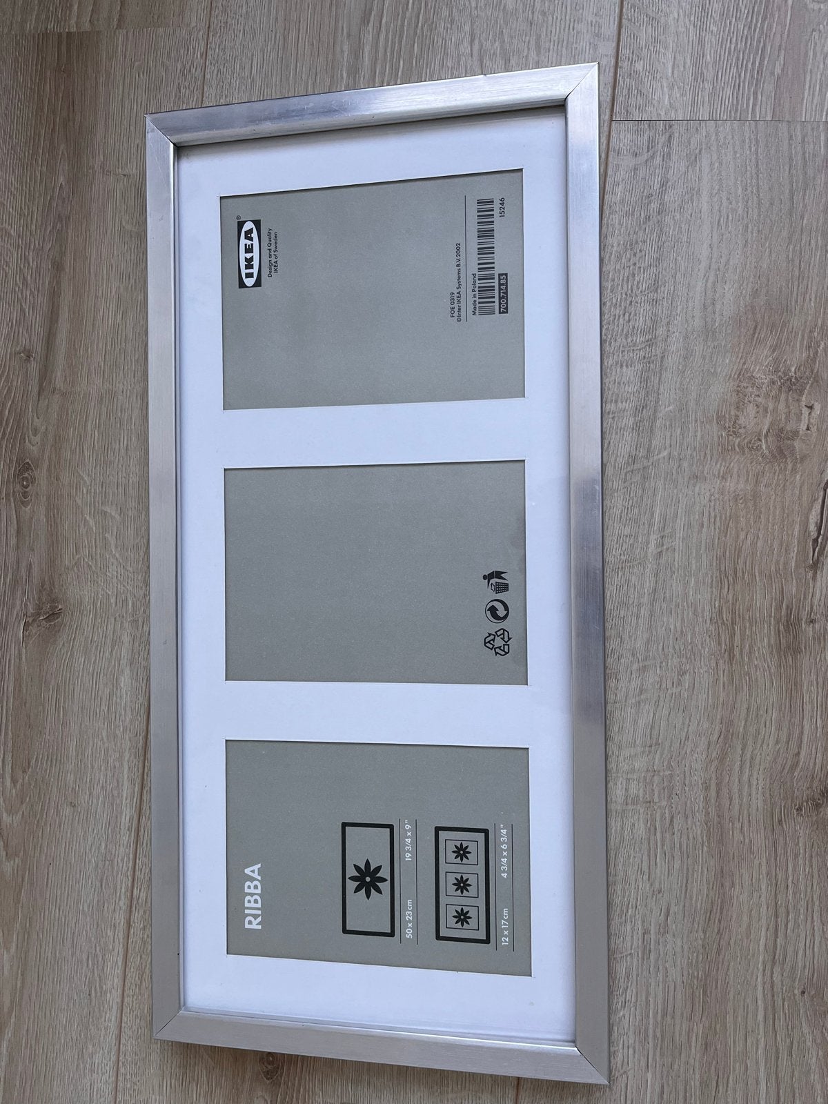 IKEA RIBBA Fotolijst 50x23cm - 3 x aluminium, Ophalen, 23 cm, Gebruikt, Fotolijst