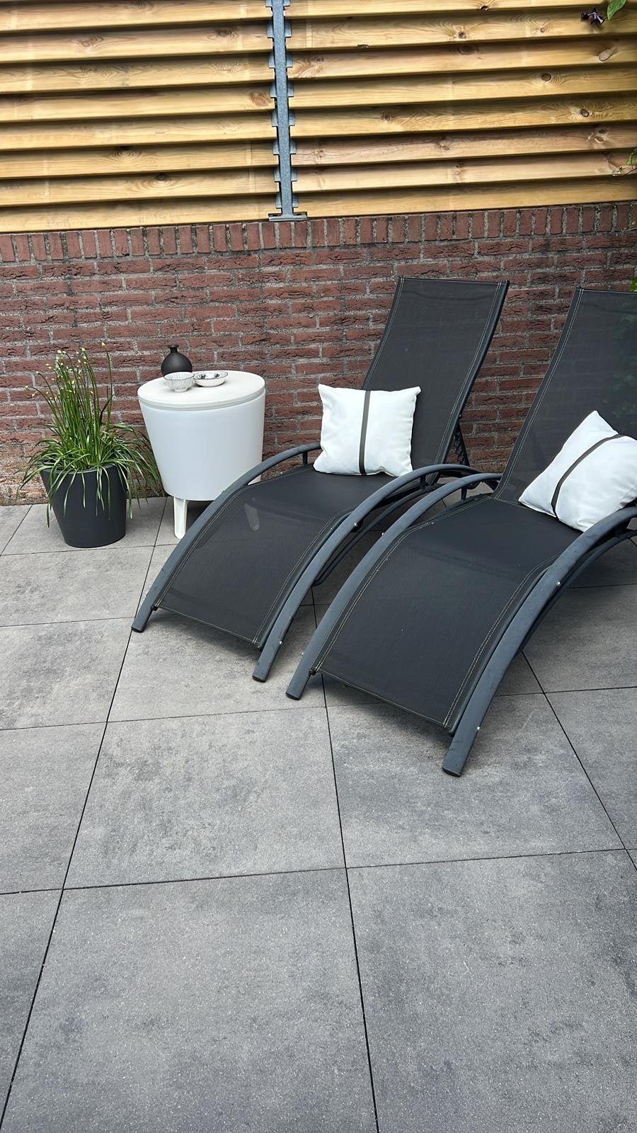 Relax louge ligbedden, Ophalen, Zo goed als nieuw, Aluminium