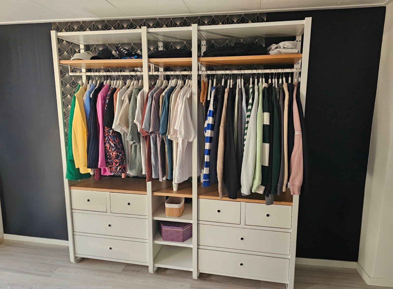 Kledingkast/Opbergsysteem elvarli Ikea, Huis en Inrichting, Ophalen, Met lade(s), Gebruikt, 200 cm of meer