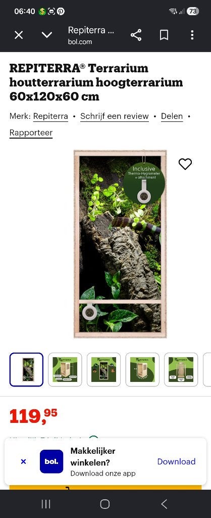 Terraruim 6 maand oud, Ophalen, Zo goed als nieuw, Terrarium of Paludarium