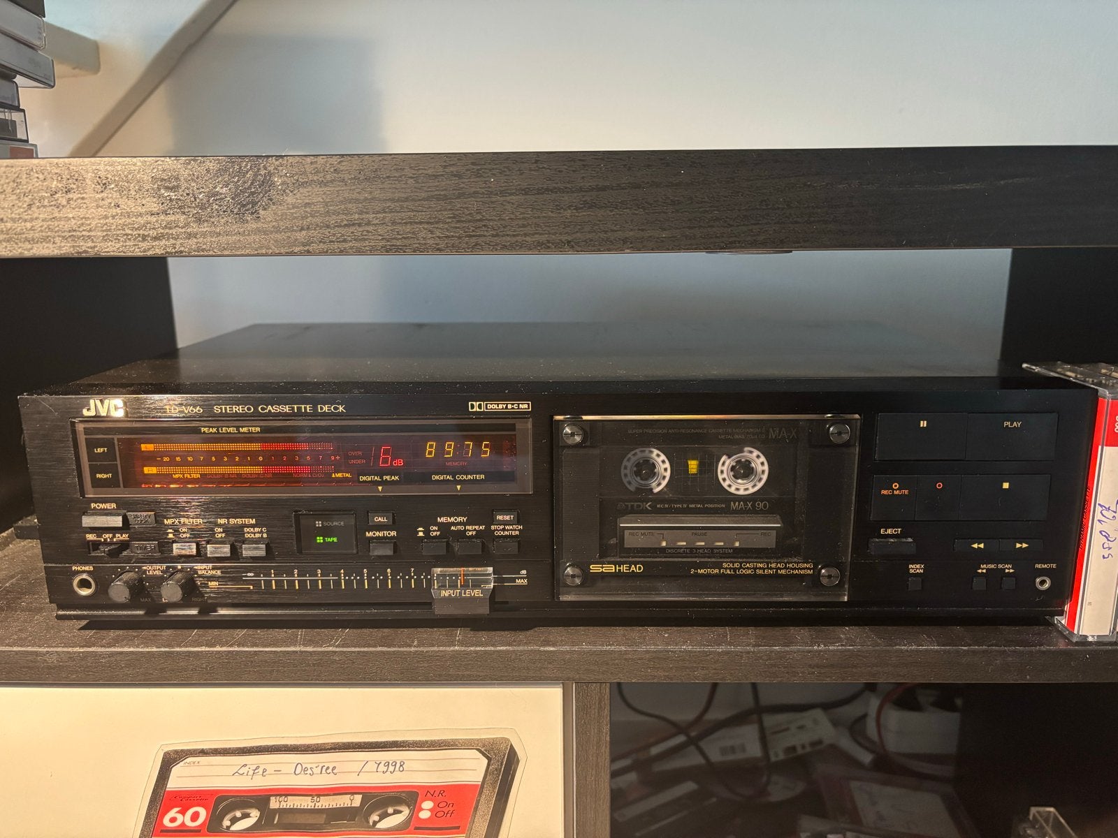 JVC TD-V66 Stereo Cassette Deck - Vintage Audiophile, Audio, Tv en Foto, Cassettedecks, Enkel, JVC, Tiptoetsen, Tape counter, Ophalen of Verzenden