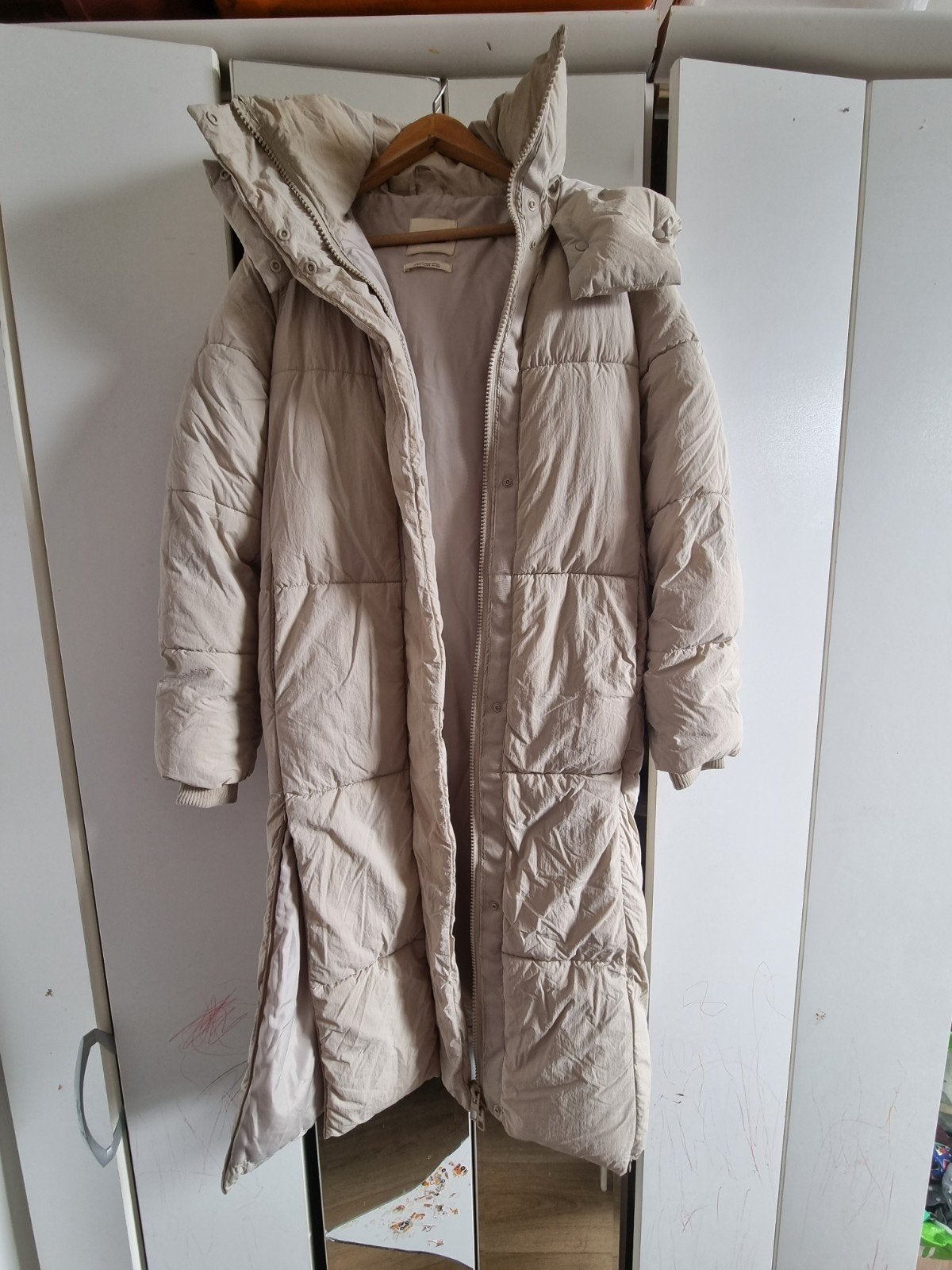 Pull&Bear Puffer Jas Maat XS, Pull&Bear, Beige, Ophalen of Verzenden, Maat 34 (XS) of kleiner