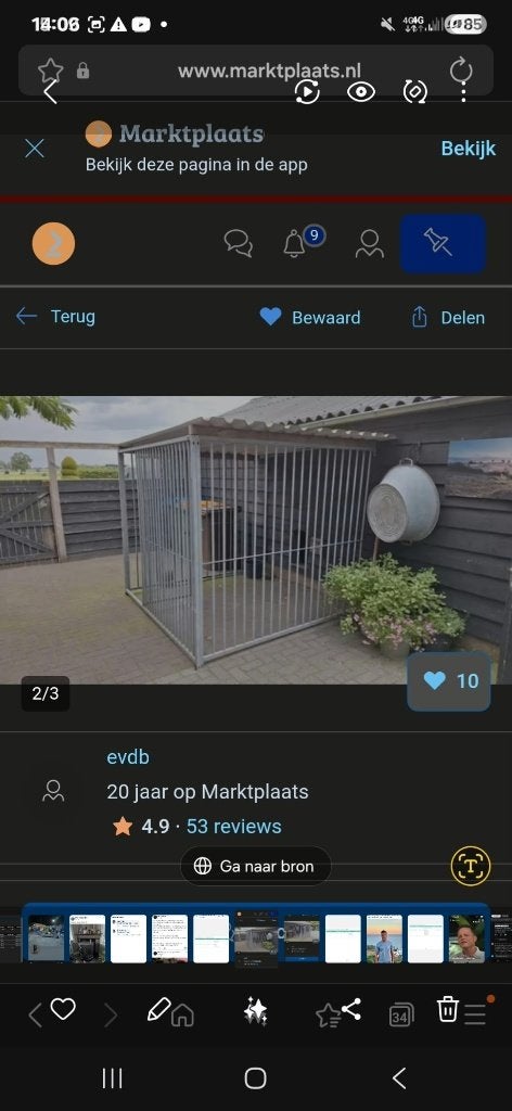 Kennel met dak kennelpanelen kenneldelen, Dieren en Toebehoren, Ophalen, Gebruikt