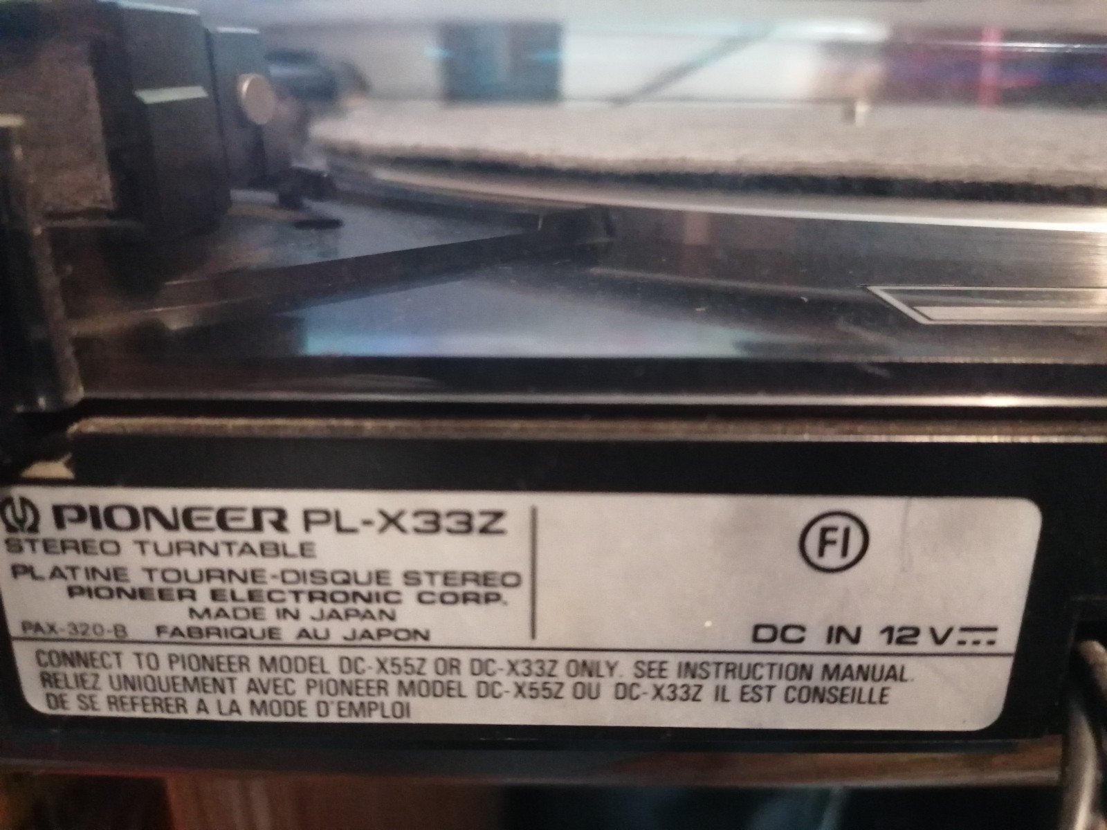 Pioneer PL-X33Z Platenspeler met 12V adapter, Audio, Tv en Foto, Platenspelers, Ophalen of Verzenden