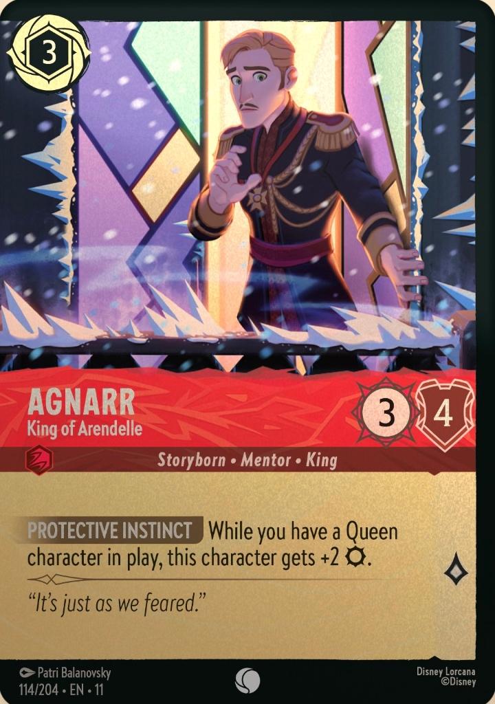 Disney Lorcana - Winterspell - 011-114 - Agnarr - King (FOIL, Ophalen of Verzenden, Nieuw, Losse kaart, Foil