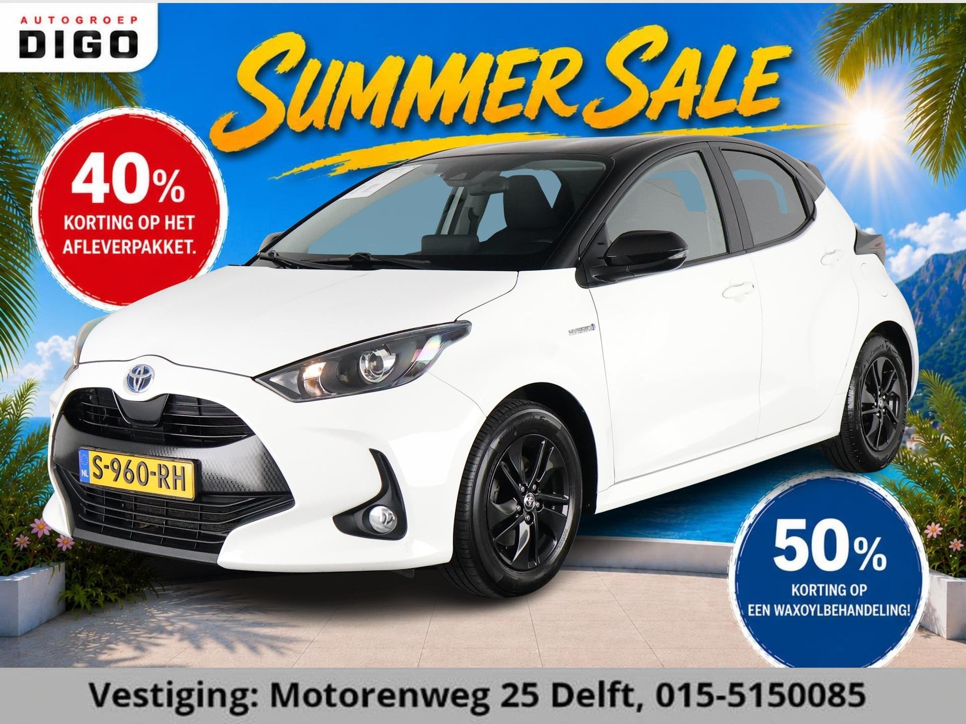 Toyota Yaris 1.5 HYBRIDE BI-TONE SPORT GARANTIE 6-2031 . ADA, Auto's, Gebruikt, Euro 6, 1490 cc, Bedrijf