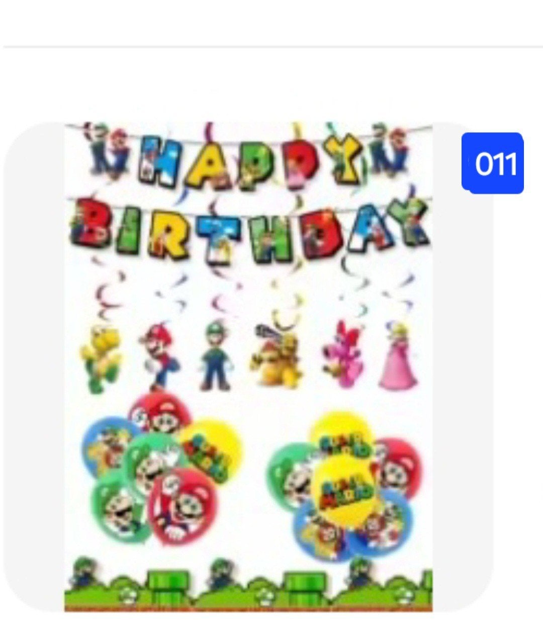 Nieuw Super Mario Happy Birthday Feestpakket, Ophalen, Nieuw, Feestartikel, Verjaardag