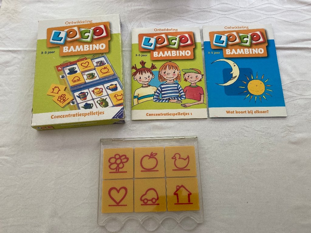 Bambino Loco set 3-5 jaar doosje en 2 boekjes Concentratie 1, Ophalen of Verzenden, Zo goed als nieuw, Puzzelen