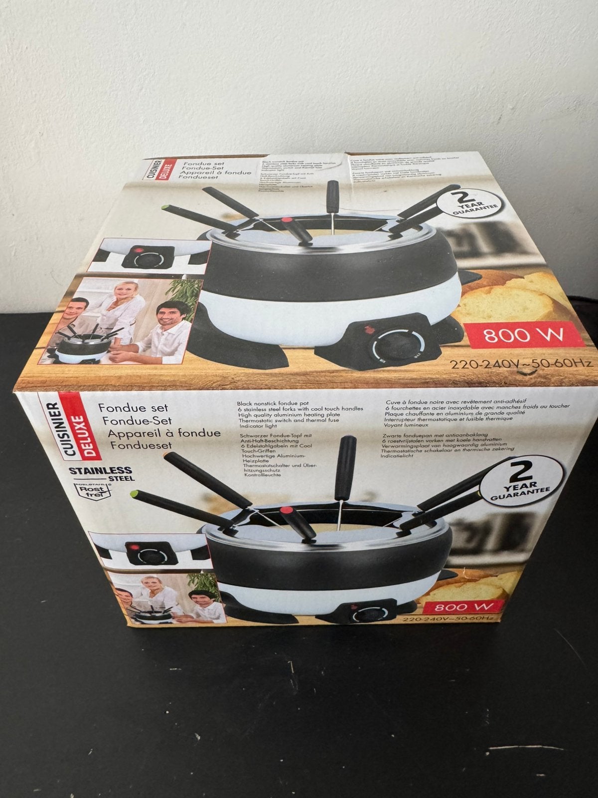 Cuisiner Deluxe fondueset 800W, Ophalen of Verzenden, Nieuw, Elektrisch, Fondueset